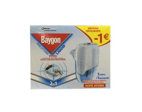 Baygon Liquid Υγρό προσφορά  -1€, 27 ml + 1 Ανταλλακτικό