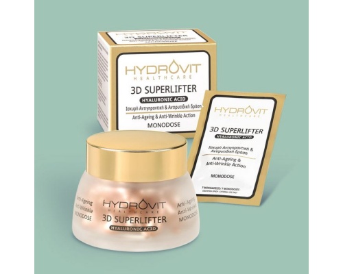 HYDROVIT Hyaluronic Acid 3D Superlifter Μονοδόσεις για αντιγηραντική περιποίηση  και αντιρυτιδική δράση υψηλής τεχνολογίας 60 μονοδόσεις   HYDROVIT Hyaluronic Acid 3D Superlifter Μονοδόσεις για αντιγηραντική περιποίηση  και αντιρυτιδική δράση υψηλής τεχνολογίας 60 μονοδόσεις