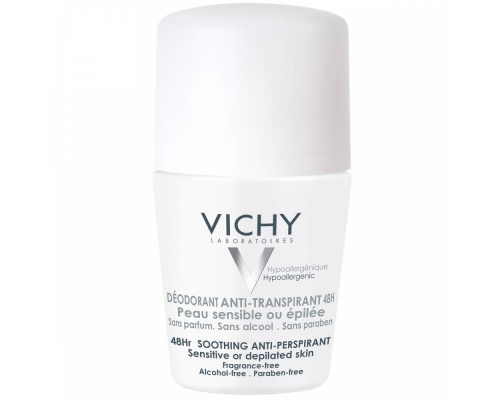 VICHY DÉODORANTS Roll-on Antiperspirant, Καταπραϋντικό αποσμητικό για 48 ώρες 50ml VICHY DÉODORANTS Roll-on Antiperspirant, Καταπραϋντικό αποσμητικό για 48 ώρες 50ml
