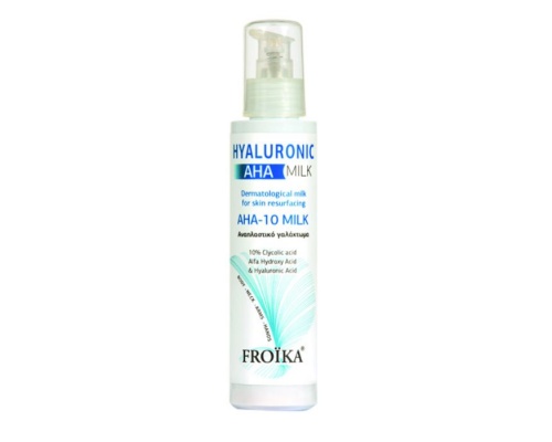 Froika Hyaluronic AHA-10 Milk, Γαλάκτωμα Προσώπου και Σώματος για Λεύκανση, Απολέπιση και Peeling, 125ml
