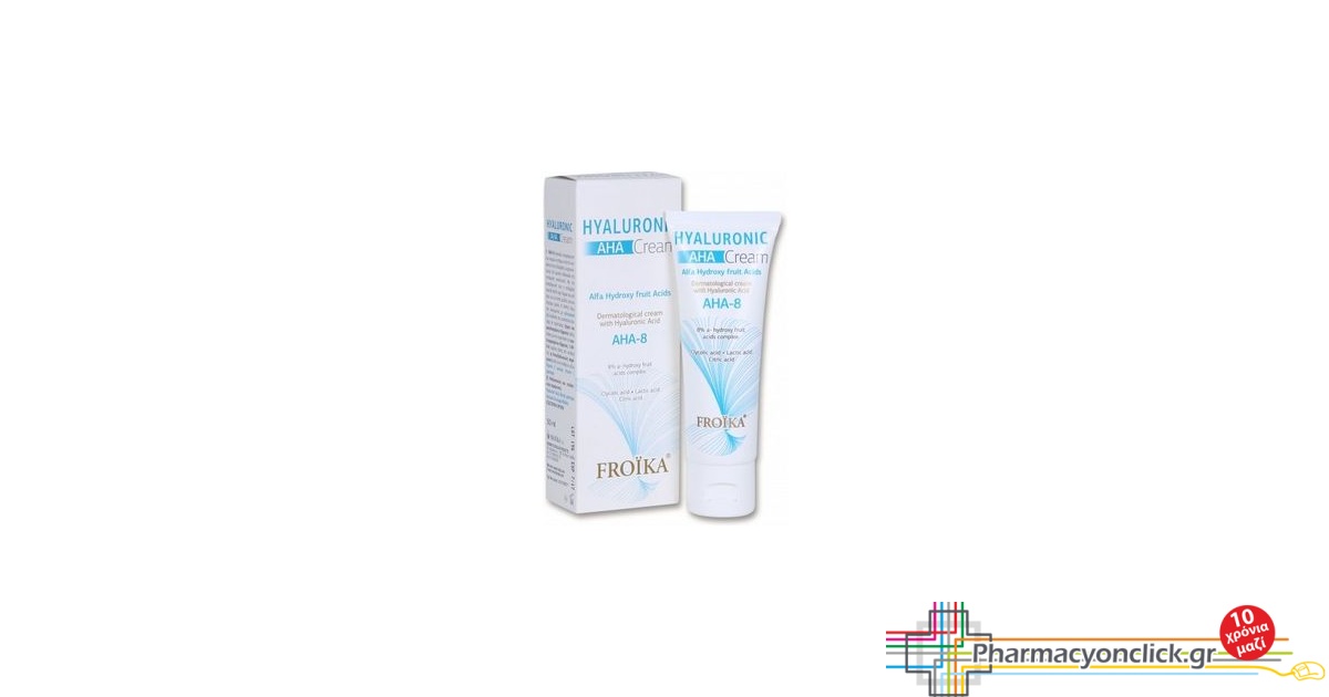 Froika Hyaluronic AHA-8 Cream 50ml, Δερματολογική κρέμα με α-υδροξυοξέα ...