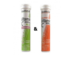 HealthAid Vitamin C 1000mg Plus Echinacea 20 Αναβράζοντα Δισκία & Vitamin C 500mg 20 Αναβράζοντα 