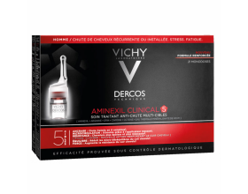 Vichy Dercos Aminexil Clinical 5 Πρόγραμμα κατά της Τριχόπτωσης Πολλαπλής Στόχευσης, 21 μονοδόσεις 