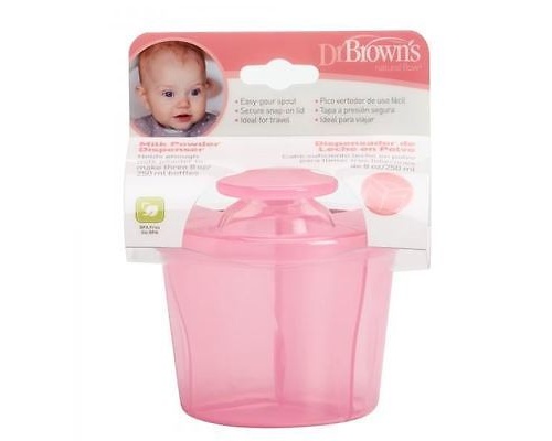 Dr. Brown's Milk Powder Dispenser Δοχείο Μεταφοράς Γάλακτος Ροζ, 1 τμχ  Dr. Brown's Milk Powder Dispenser Δοχείο Μεταφοράς Γάλακτος Ροζ, 1 τμχ