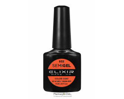 Elixir semigel uv/led, Ημιμόνιμο βερνίκι no832, Red Orange, 8ml Elixir semigel uv/led, Ημιμόνιμο βερνίκι no832, Red Orange, 8ml