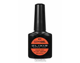 Elixir semigel uv/led, Ημιμόνιμο βερνίκι no832, Red Orange, 8ml