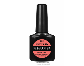 Elixir semigel uv/led, Ημιμόνιμο βερνίκι no833, Tango Pink, 8ml