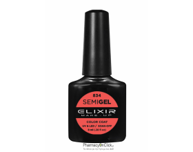 Elixir semigel uv/led, Ημιμόνιμο βερνίκι no834, Coral Pink, 8ml