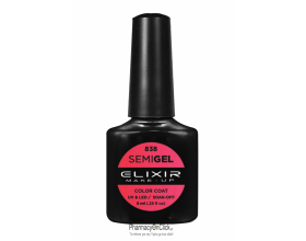 Elixir semigel uv/led, Ημιμόνιμο βερνίκι no838, Shimmering Blush, 8ml