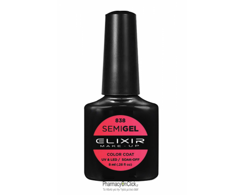 Elixir semigel uv/led, Ημιμόνιμο βερνίκι no838, Shimmering Blush, 8ml Elixir semigel uv/led, Ημιμόνιμο βερνίκι no838, Shimmering Blush, 8ml