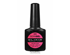 Elixir semigel uv/led, Ημιμόνιμο βερνίκι no839, Bright Maroon, 8ml