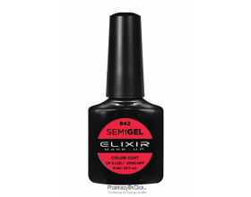 Elixir semigel uv/led, Ημιμόνιμο βερνίκι no842, Cadmium Red, 8ml
