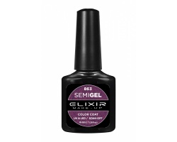 Elixir semigel uv/led, Ημιμόνιμο βερνίκι no863, Metalic Purple, 8ml