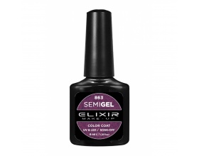 Elixir semigel uv/led, Ημιμόνιμο βερνίκι no863, Metalic Purple, 8ml