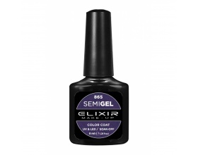 Elixir semigel uv/led, Ημιμόνιμο βερνίκι no865, Metalic Violet, 8ml