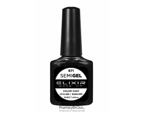 Elixir semigel uv/led, Ημιμόνιμο βερνίκι no871, Milky White, 8ml