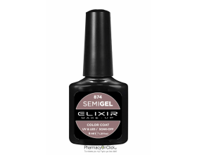 Elixir semigel uv/led, Ημιμόνιμο βερνίκι no874, Deep Taupe, 8ml