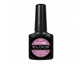 Elixir semigel uv/led, Ημιμόνιμο βερνίκι no878, Super Pink, 8ml