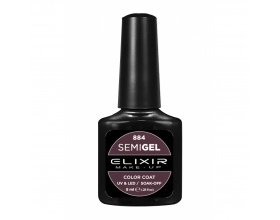 Elixir semigel uv/led, Ημιμόνιμο βερνίκι no884, Bαθύ Κόκκινο της Τοσκάνης, 8ml