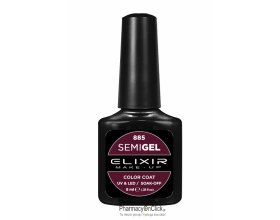 Elixir semigel uv/led, Ημιμόνιμο βερνίκι no885, Merlot, 8ml