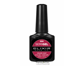 Elixir semigel uv/led, Ημιμόνιμο βερνίκι no888, Plum, 8ml