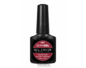 Elixir semigel uv/led, Ημιμόνιμο βερνίκι no890, Bulgarian Rose, 8ml