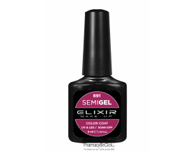 Elixir semigel uv/led, Ημιμόνιμο βερνίκι no891, Rich Maroon, 8ml