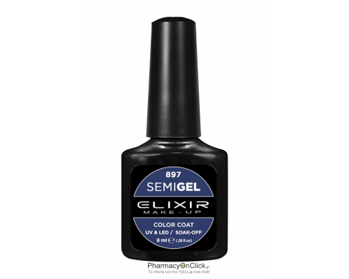 Elixir semigel uv/led, Ημιμόνιμο βερνίκι no897, Berry, 8ml