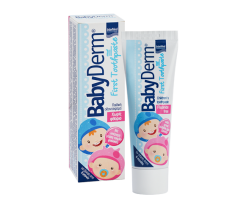 Intermed Babyderm First Toothpaste Για τον καθαρισμό και την προστασία των πρώτων βρεφικών δοντιών 50ml