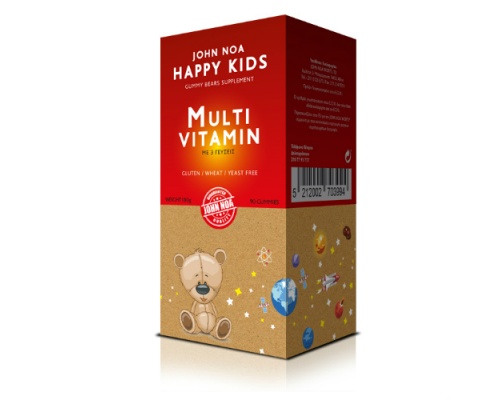 John Noa Happy Kids Multi Παιδικά Ζελεδάκια Πλούσια σε Βιταμίνες 90Gummies  John Noa Happy Kids Multi Παιδικά Ζελεδάκια Πλούσια σε Βιταμίνες 90Gummies