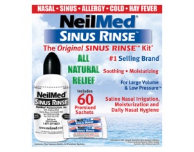 NeilMed SINUS RINSE Σύστημα ρινικών πλύσεων για ενήλικες περιέχει 1 συσκεύη 14.400 ml+ 60 φακελάκια  (14.4lt)