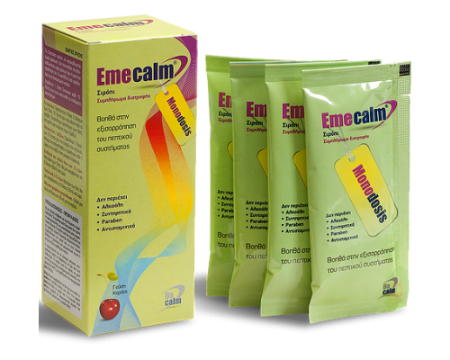 Emecalm Σιρόπι με γεύση κεράσι 6x10ml φακελάκια, Συμπλήρωμα Διατροφής που επαναφέρει τα επίπεδα της γλυκόζης και την καλή λειτουργία του πεπτικού συστήματος. Emecalm Σιρόπι με γεύση κεράσι 6x10ml φακελάκια, Συμπλήρωμα Διατροφής που επαναφέρει τα επίπεδα της γλυκόζης και την καλή λειτουργία του πεπτικού συστήματος.