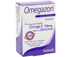 Health Aid Omegazon Ωμέγα 3 (750mg) Ιχθυέλαιο 60 κάψουλες, Συμπλήρωμα διατροφής που συμβάλλει στην καλή λειτουργία της καρδιάς, του κυκλοφορικού και στον έλεγχο της χοληστερίνης Health Aid Omegazon Ωμέγα 3 (750mg) Ιχθυέλαιο 60 κάψουλες, Συμπλήρωμα διατροφής που συμβάλλει στην καλή λειτουργία της καρδιάς, του κυκλοφορικού και στον έλεγχο της χοληστερίνης