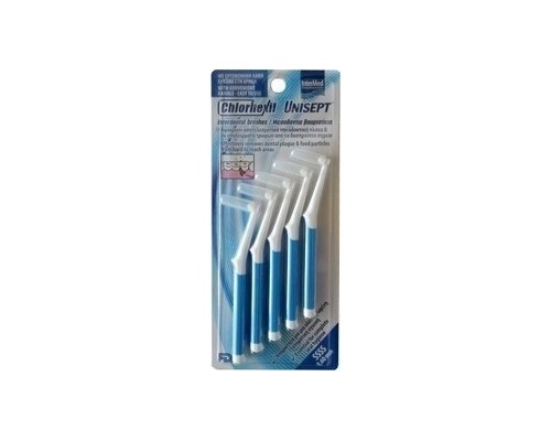 Intermed Chlorhexil Interdental Brushes SSSS 0,6mm, Μεσοδόντια βουρτάσκια καθαρισμού με λαβή 5 τμχ   Intermed Chlorhexil Interdental Brushes SSSS 0,6mm, Μεσοδόντια βουρτάσκια καθαρισμού με λαβή 5 τμχ