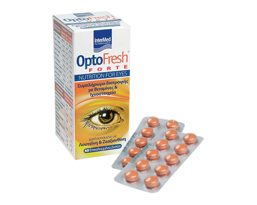 Intermed Optofresh Forte, Συμπλήρωμα Διατροφής για την Πρόληψη & Επιβράδυνση της Εξέλιξης Χρόνιων Παθήσεων των Οφθαλμών  60 επικαλυμμένα δισκία   Intermed Optofresh Forte, Συμπλήρωμα Διατροφής για την Πρόληψη & Επιβράδυνση της Εξέλιξης Χρόνιων Παθήσεων των Οφθαλμών  60 επικαλυμμένα δισκία