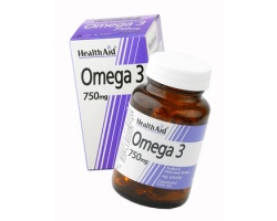 Health Aid Ωμέγα 3 (750mg)-Ιχθυέλαιο 60 κάψουλες Health Aid Ωμέγα 3 (750mg)-Ιχθυέλαιο 60 κάψουλες