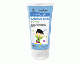Frezyderm Sensitive Kids Styling Gel, Απαλό gel για δυνατό κράτημα, ειδικά σχεδιασμένο για την φυσιολογική, ευαίσθητη ή ερεθισμένη παιδική επιδερμίδα 100ml