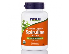 Now Foods Spirulina 500mg, Συμπλήρωμα Διατροφής βοηθούν στη σωστή λειτουργία του νευρικού και ανοσοποιητικού συστήματος, 200 ταμπλέτες 