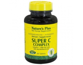 Nature's Plus Super C Complex, Vitamin C 1000mg με 500mg Βιοφλαβονοειδή Λεμονιού, 60 κάψουλες 