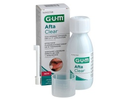 GUM Afta Clear Mouthrinse Στοματικό διάλυμα ιδανικό για θεραπεία στοματικών αφθών δεν προκαλεί τσούξιμο 120ml  GUM Afta Clear Mouthrinse Στοματικό διάλυμα ιδανικό για θεραπεία στοματικών αφθών δεν προκαλεί τσούξιμο 120ml