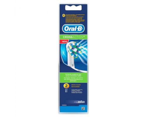  Oral-b Cross Action 2 Ανταλλακτικά Βουρτσάκια που έχουν ίνες με ιδανική κλίση για να καθαρίζουν βαθιά ανάμεσα στα δόντια και για να αφαιρούν την πλάκα 