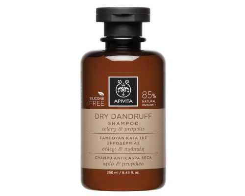 Apivita Dry Dandruff Shampoo Σαμπουάν κατά της Ξηροδερμίας, με Σέλετι & Πρόπολη, 250ml  Apivita Dry Dandruff Shampoo Σαμπουάν κατά της Ξηροδερμίας, με Σέλετι & Πρόπολη, 250ml