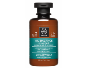Apivita Oil Balance Σαμπουάν για τα Λιπαρά Μαλλιά με Μέντα & Πρόπολη, 250ml 