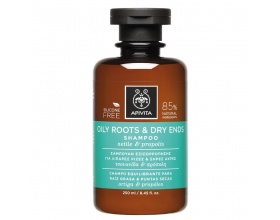 Apivita Oil Roots & Dry Ends Σαμπουάν Εξισορρόπησης για Λιπαρές Ρίζες & Ξηρές Άκρες, με Τσουκνίδα & Πρόπολη, 250ml  