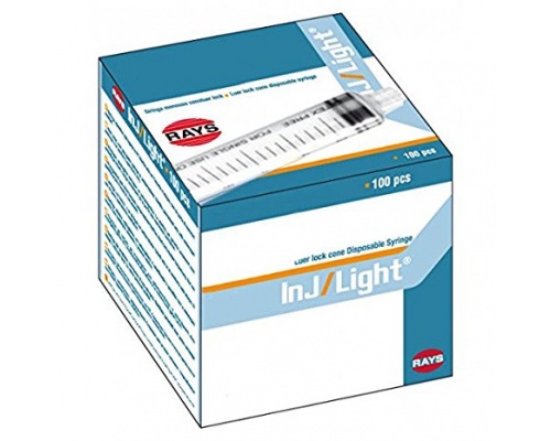 Σύριγγες Rays asu ενσωματωμένη 5ml 22G 100 τεμάχια  Σύριγγες Rays asu ενσωματωμένη 5ml 22G 100 τεμάχια