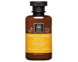APIVITA Nourish & Repair Shampoo Σαμπουάν Θρέψης & Επανόρθωσης με Ελιά & Μέλι, για Ξηρά Μαλλιά, 250ml  