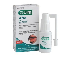 GUM Afta Clear Spray ιδανικό για θεραπεία στοματικών αφθών δεν προκαλεί τσούξιμο 15ml 