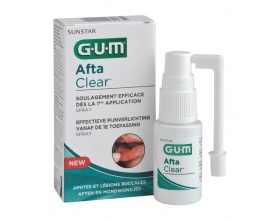 GUM Afta Clear Spray ιδανικό για θεραπεία στοματικών αφθών δεν προκαλεί τσούξιμο 15ml 