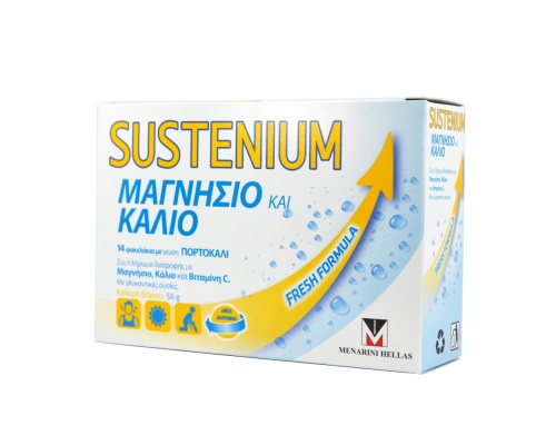 Menarini Sustenium Μαγνήσιο Και Κάλιο με Γεύση Πορτοκάλι,14sachets Menarini Sustenium Μαγνήσιο Και Κάλιο με Γεύση Πορτοκάλι,14sachets