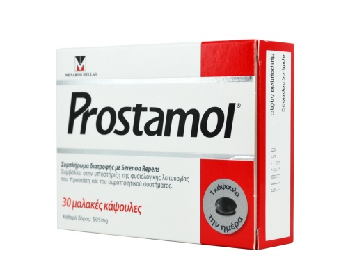 Menarini Prostamol 320mg για τη Φυσιολογική Λειτουργία του Προστάτη και του Ουροποιητικού, 30 soft caps